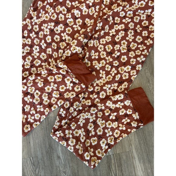 Little Sleepies Mocha Blossom Bamboo Pajama Set Women's Size Medium - Picture 5 of 9